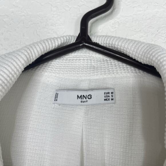 MNG Mango Suits Mango Ivory Knitted Blazer Size S, 100% cotton, elegant, office - Picture 5 of 10
